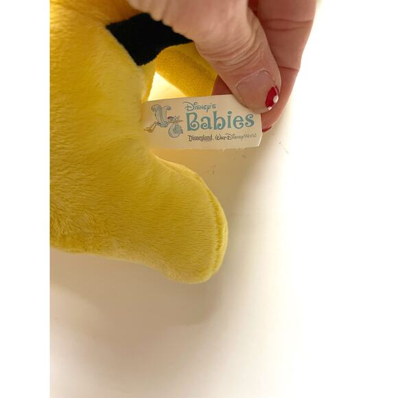 Disney Parks 14" Pluto Plush Stuffed Animal Dog Yellow Green Collar - Picture 5 of 6